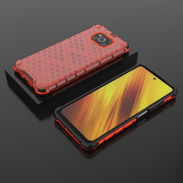 Bofink Honeycomb Xiaomi Poco X3 / X3 NFC etui - rød Red