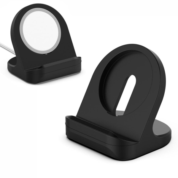 Universal silicone phone stand with MagSafe charging slot - Blac Svart