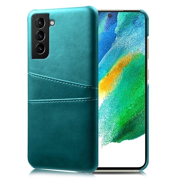 Samsung Galaxy S21 FE skal med korthållare - Grön Grön