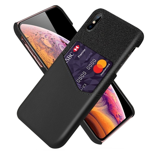 Bofink iPhone Xs Max skal med korthållare - Svart Svart