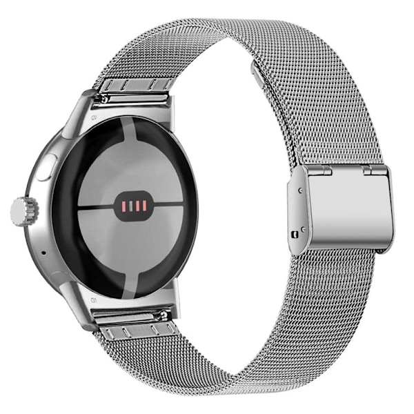 Google Pixel Watch milanesisk urrem i rustfrit stål - Sølv Silver grey