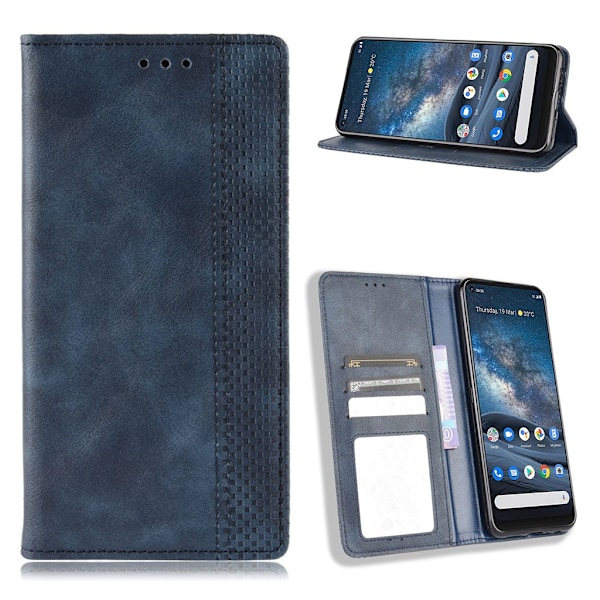Bofink Vintage Nokia 8.3 5G Læder Etui - Blå Blue