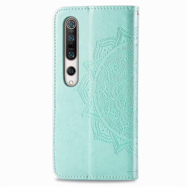 Mandala läder Xiaomi Mi 10 fodral - Grön Grön