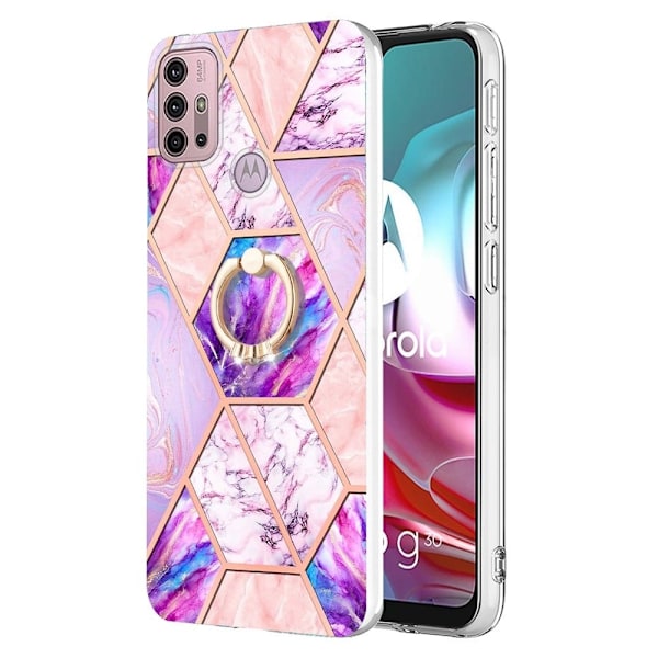 Marmormotiv Motorola Moto G30 skal - Ljust Lila Lila