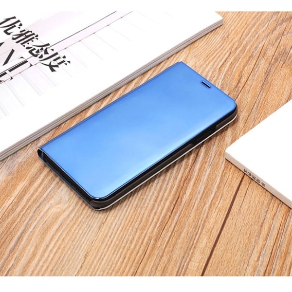 iPhone X Deksel laget av plastikk og kunstlær - Blå Blue