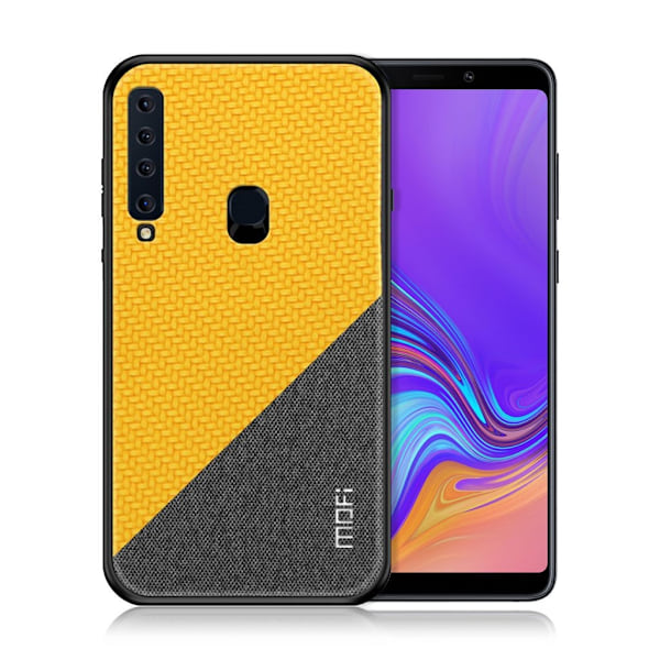 Samsung Galaxy A9 (2018) MOFI hybriidi muovinen takasuoja kuori liukuesto pinnoituksella - Keltainen Yellow