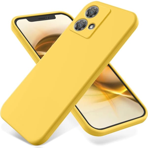 Matte Liquid silikone cover til Motorola Edge 40 Neo - Gul Yellow