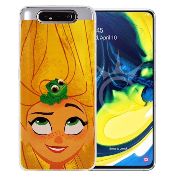 Rapunzel & Pascal #01 Disney-cover til Samsung Galaxy A80 - Gul Yellow