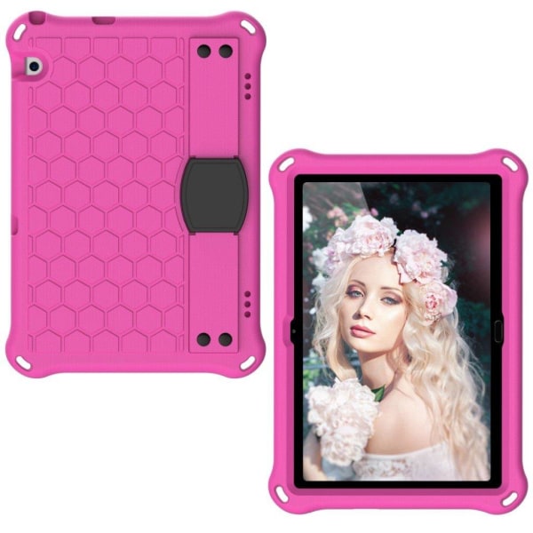 Huawei MediaPad T5 honeycomb skin-etui - Rose / Sort Pink