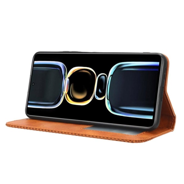 Bofink Vintage Xiaomi Redmi K60E Nahkakotelo - Ruskea Brown