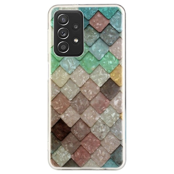 Deco Samsung Galaxy A33 5G Etui - Brown Blocks Multicolor