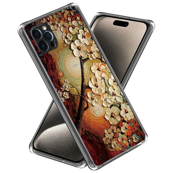 Deco iPhone 15 Pro Max skal - Blomma Brun
