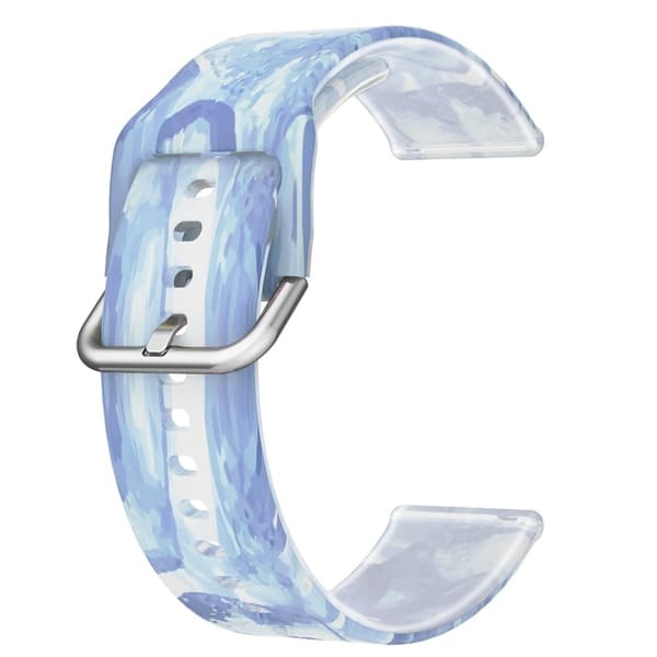 20mm Universal regnbuefarvet silikone-urrem - Isblå Blue