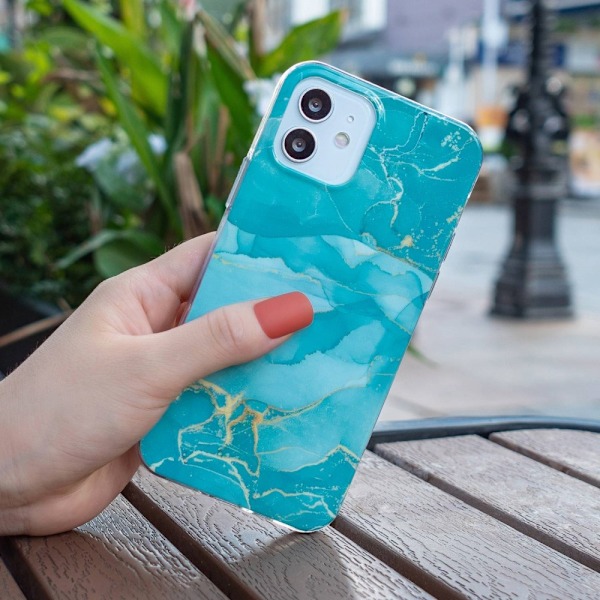Marmor etui til iPhone 12 Mini - Grøn Green