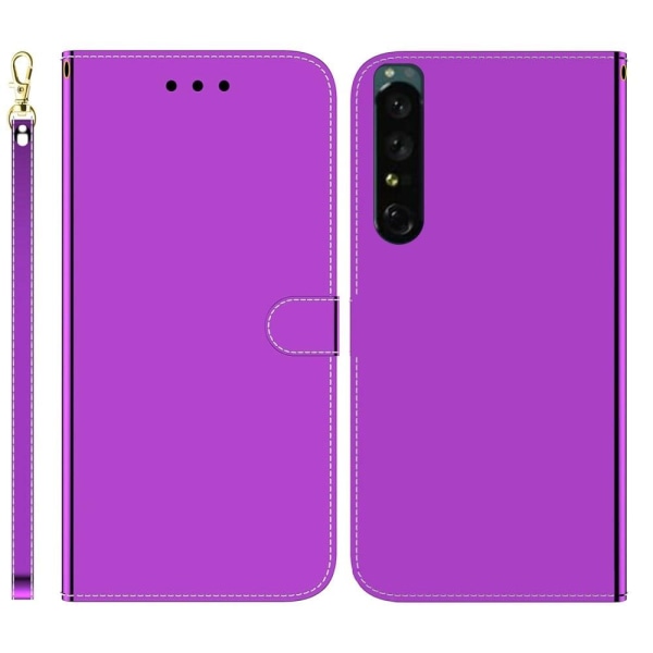 Mirror Sony Xperia 1 IV flip case - Violetti Purple