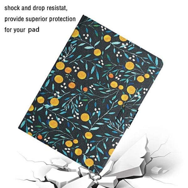 Huawei MediaPad M5 Lite 10 mönstrat läderfodral - Orange multifärg