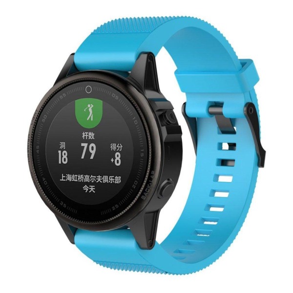 Garmin Fenix 5S klockarmband silikon - Ljusblå Blå