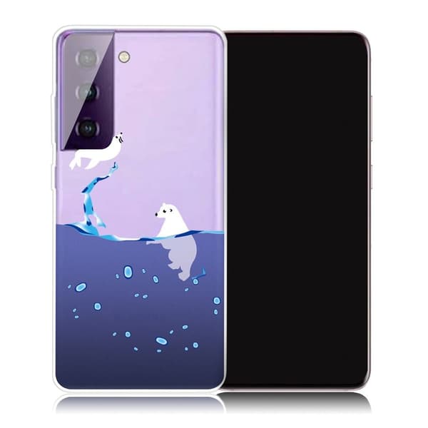 Deco Samsung Galaxy S21 Plus etui - isbjørn White
