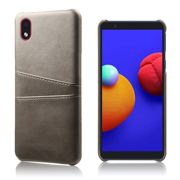 Samsung Galaxy M01 Core skal med korthållare - Silver/Grå Silvergrå