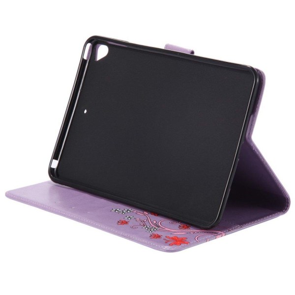 iPad Mini (2019) flower pattern leather case - Purple Purple