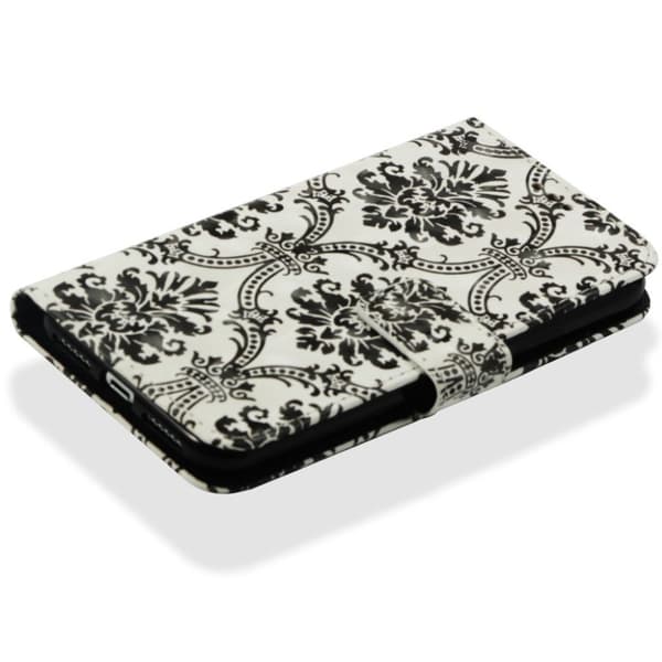 iPhone Xs Max flip etui i læder med lysspot-dekor - Unik Black