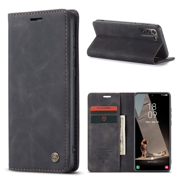 CaseMe vintage Samsung Galaxy S21 FE fodral - Svart Svart