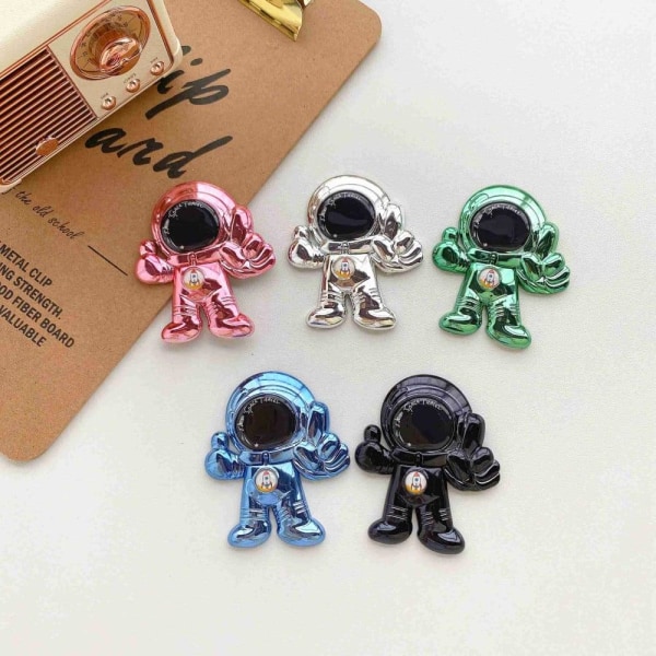 Electroplated astronaut electroplated phone bracket stand - Blac Black