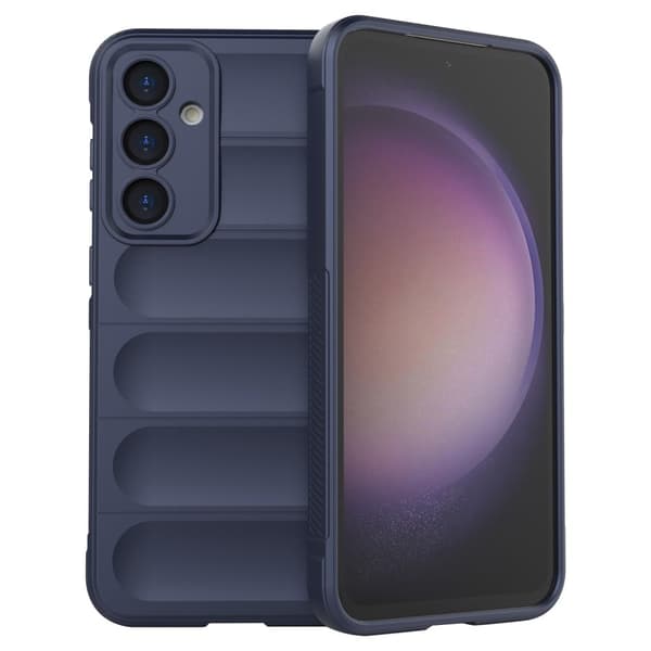 Mjukt greppformat Samsung Galaxy S23 FE skal - Blå Blå