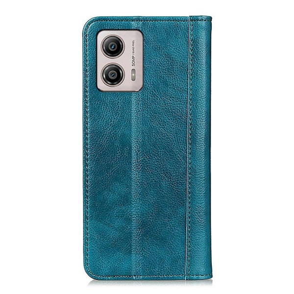 Äkta läder Motorola Moto G53 / Motorola Moto G13 / Motorola Moto G23 fodral med magnetisk stängning Grön