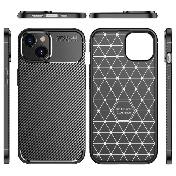 Carbon Shield iPhone 14 kotelot - Musta Black