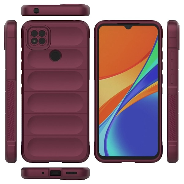 Mjukt greppformat Xiaomi Redmi 9C skal - Röd Röd