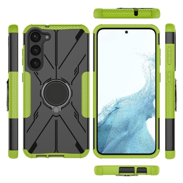 Kickstand-skydd med magnetisk platta för Samsung Galaxy S23 Plus - Grön Grön