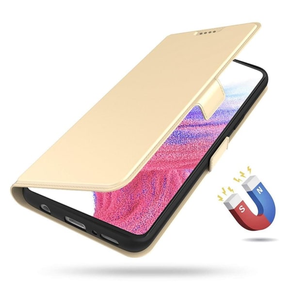 Smidigt och tunt PU-läder Samsung Galaxy A52s 5G / Samsung Galaxy A52 5G / Samsung Galaxy A52 fodral - Guld Guld