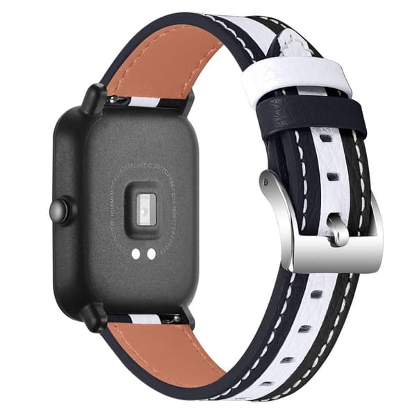 Amazfit GTS urrem i farvesplejset okselæder - Sort / Hvid White