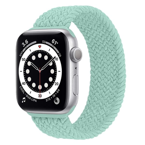 Apple Watch (45 mm) elastisk urrem - Mint Grøn / Størrelse: L Green