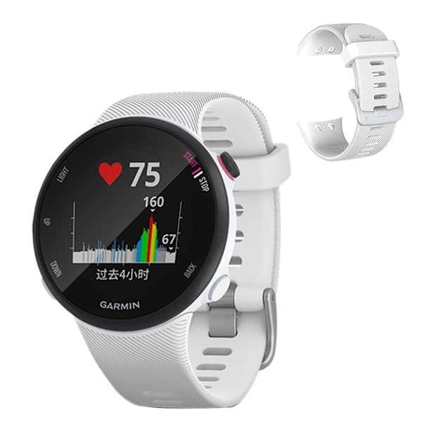 Garmin Forerunner 45 silikoninen kellonauha - Valkoinen White