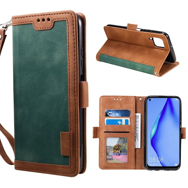 Suburbian läder Huawei P40 Lite / Huawei Nova 6 SE fodral - Grön Grön