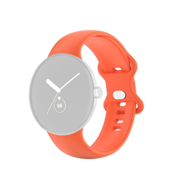 Google Pixel Watch silikoninen ranneke - Oranssi Koko: L Orange
