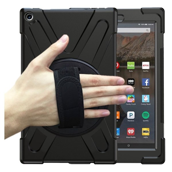 Amazon Fire Hd 10 X-Shape Combo Etui - Svart Black