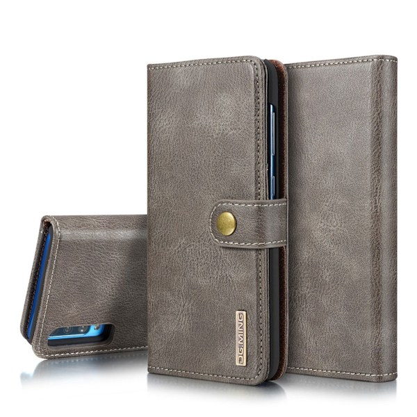 DG.MING Samsung Galaxy A70 2-i-1 Wallet Etui - Grå Silver grey