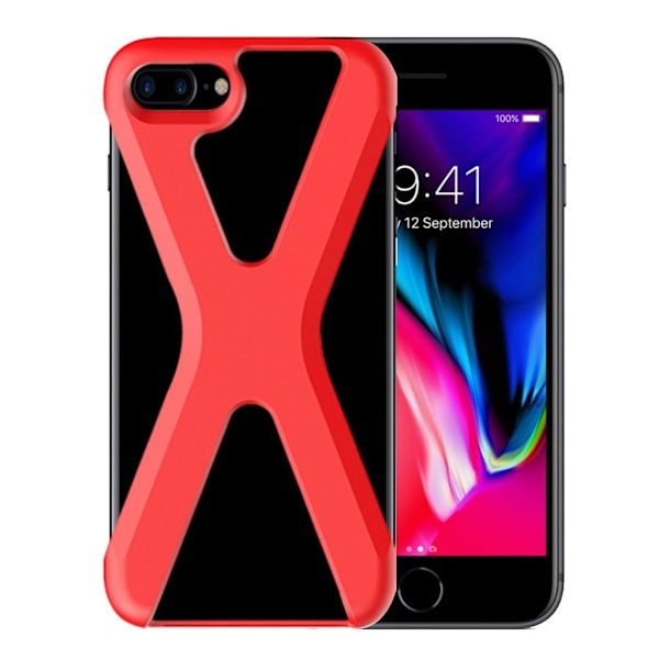 DAITE iPhone 7 Plus ja 8 Plus moderni suojakuori - Punainen Red