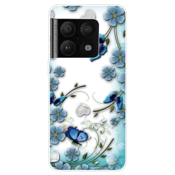 Deco OnePlus 10 Pro Etui - Sommerfugle og Blomster Blue