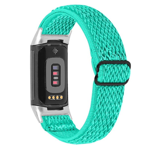 Fitbit Charge 5 klockarmband i elastisk nylon - Mintgrön Grön