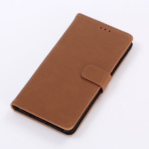 Crazy Horse Huawei P20 Lite retro stil PU læder flip etui - Brun Brown