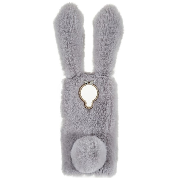 Fluffy Rabbit Nokia G20 / Nokia G10 deksel - Lysegrå Silver grey