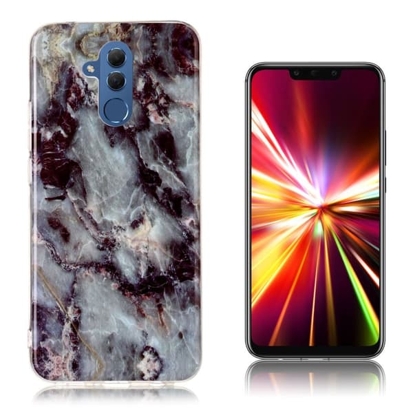 Marmormotiv Huawei Mate 20 Lite skal - Svart/Grå multifärg