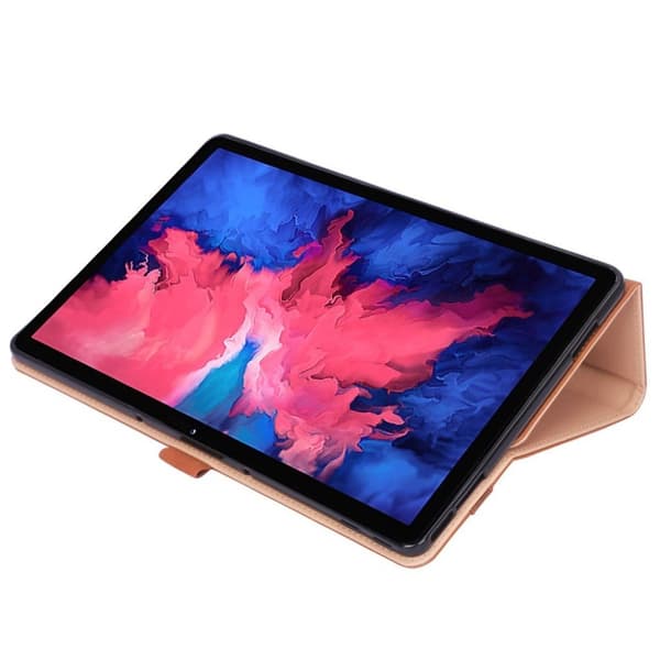 Lenovo Tab P11 Built i Hand-strap Lær Etui - Brun Brown