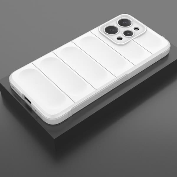 Blødt grebsformet cover til Xiaomi Redmi 12 - Hvid White