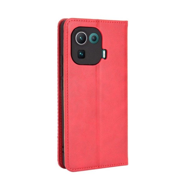 Bofink Vintage Xiaomi Mi 11 Pro leather case - Red Red