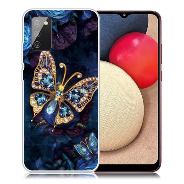 Deco Samsung Galaxy A02s etui - smuk sommerfugl Multicolor